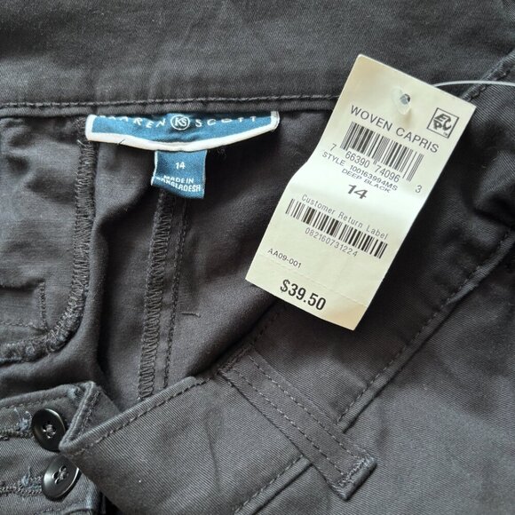 Karen Scott Women's Black Comfort Waist Capri Pants NWT - Picture 7 of 10